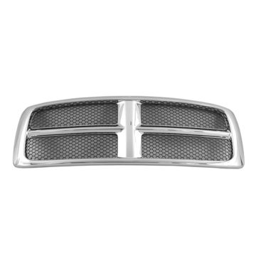 Grille Assembly NEW STYLE Chrome Grille Frame/Black Honeycomb Mesh for Dodge Ram 1500 2002-2005