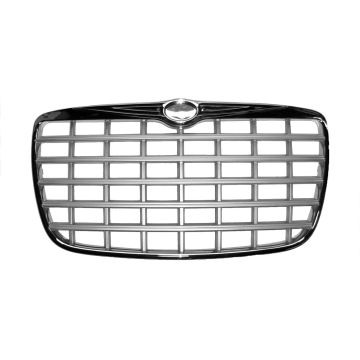 Grille Assembly Chrome Outer & Silver Inner for Chrysler 300 2005-2009