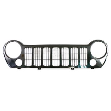 Grille Assembly Black w/Fog Lamps for Jeep Liberty Sport Sport 65 Aniversario Sport Edicion Especial 2005-2007