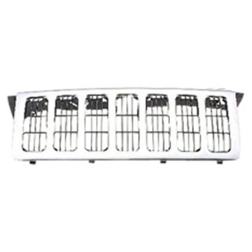 Grille Assembly w/Vertical Bar Insert Chrome for Jeep Commander 2006-2010