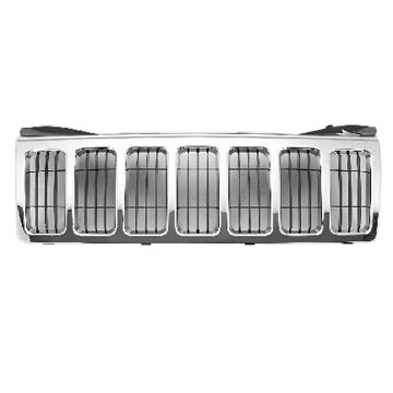 Grille Assembly Chrome Frame CAPA for Jeep Grand Cherokee Limited 2008-2010