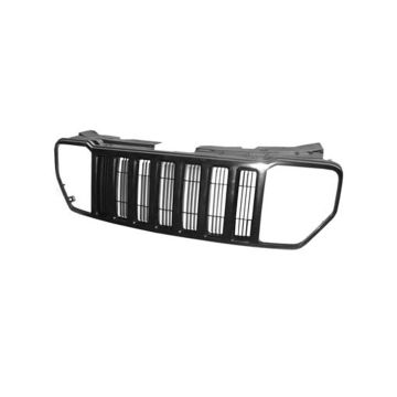 Grille Assembly Matte Black w/Black Frame for Jeep Liberty 2008-2011