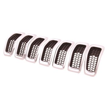 Grille Assembly w/Chrome CAPA for Jeep Cherokee 2014-2018