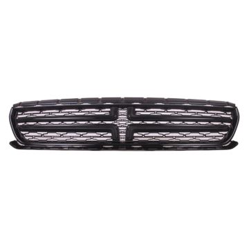 Grille Assembly w/o Hood Scoop w/o Chrome Gloss Black CAPA for Dodge Charger 2015-2023