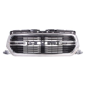 Grille Assembly w/Surround View Camera Black Chrome for Ram 1500 Laramie Big Horn Laramie Longhorn Laramie Sport 2019-2022