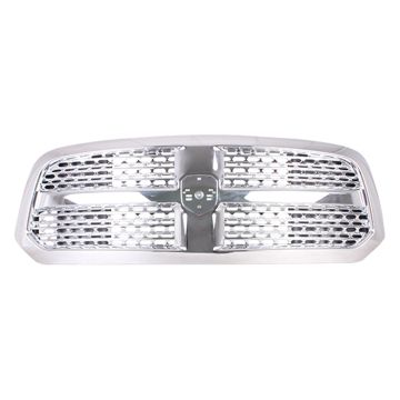 Grille Assembly RAM Logo Grille Chrome/Chrome CAPA for Ram 1500 1500 Classic