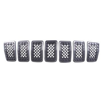 Grille Assembly Black CAPA for Jeep Cherokee Limited Sport Latitude North Overland Latitude Plus 2019-2022