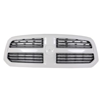 Grille Assembly Gloss Black/Satin Chrome Xhairs CAPA for Ram 1500 Sport Tradesman R/T 2013-2019