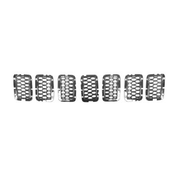 Grille Insert Nner Grille Mesh Chrome Filler CAPA for Jeep Grand Cherokee Overland 2017-2021