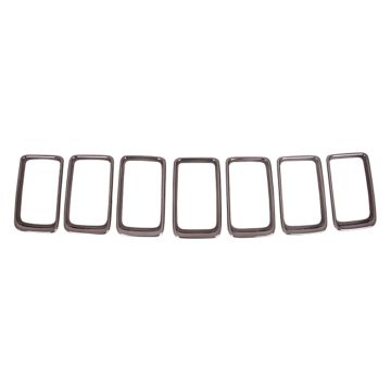 Grille Molding Grille Insert Chrome Smoked Black for Jeep Grand Cherokee 2014-2016