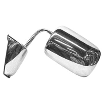 Door Mirror Assembly Left Manual Chrome (Package 6 X 9") for Dodge W350 D350 W250 D250 D150 W150 D100 W100