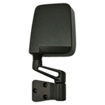Door Mirror Assembly Left Manual Flat-Black Finish for Jeep Wrangler 1994-2002