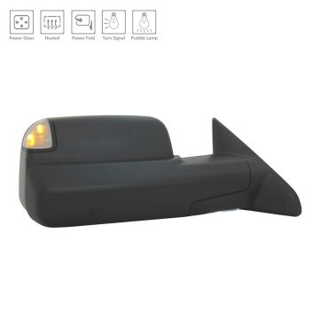 Door Mirror Assembly Right w/o Memory Power-Folding Black for Ram 3500 2015-2018