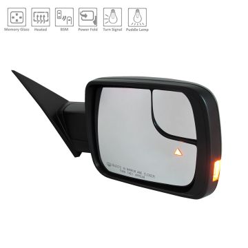 Door Mirror Assembly Right Standard Type w/o S/V Camera w/Blind Spot Detection for Ram 1500 2019-2022