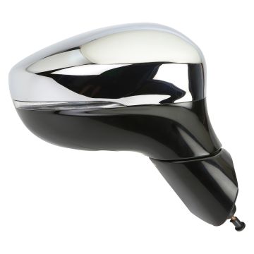 Door Mirror Assembly Right w/Blind Spot Detection w/o Surround View Camera Chrome for Chrysler Pacifica 2019
