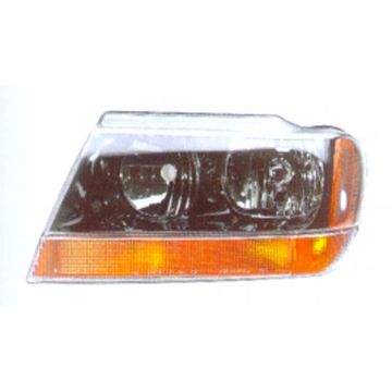 Headlight Assembly Composite Left w/o Headlamp Leveling for Jeep Grand Cherokee Laredo Sport 1999-2004