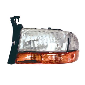 Headlight Assembly Composite Left From 8/18/97 Includes Park/Signal/Marker Lamps for Dodge Dakota Durango