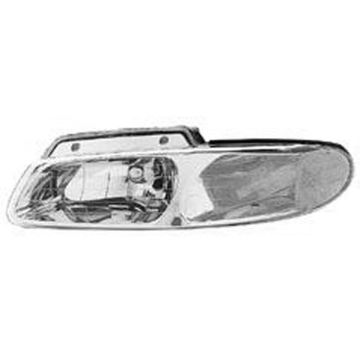 Headlight Assembly Composite Left w/o Quad Headlamps w/o Daytime Running Lights for Dodge Caravan Chrysler Town & Country Plymouth Voyager
