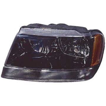 Headlight Assembly Composite Left w/o Headlamp Leveling From 1-02 for Jeep Grand Cherokee Laredo Sport 2002-2004