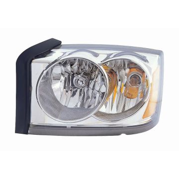 Headlight Assembly Composite Left w/o Black Bezel CAPA for Dodge Dakota 2006-2007