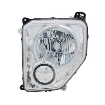 Headlight Assembly Composite Left w/o Fog Lamps Oval Bulb Shield for Jeep Liberty 2008-2012