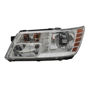 Headlight Assembly Composite Left Chrome Trim CAPA for Dodge Journey 2009-2020