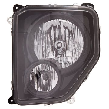 Headlight Assembly Composite Left w/Black Bezel CAPA for Jeep Liberty 2010-2012