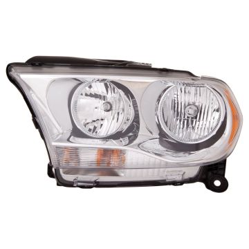 Headlight Assembly Composite Left Halogen Chrome Trim CAPA for Dodge Durango 2011-2013