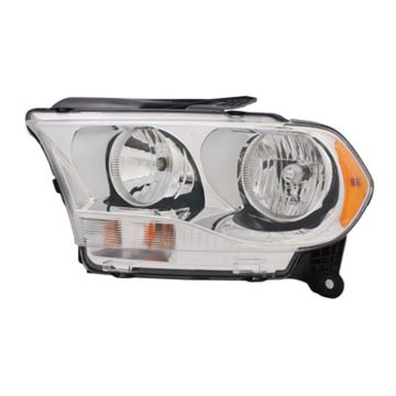 Headlight Assembly Composite Left Halogen Chrome Trim for Dodge Durango 2011-2013