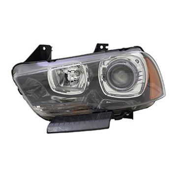 Headlight Assembly Composite Left HID CAPA for Dodge Charger 2011-2014
