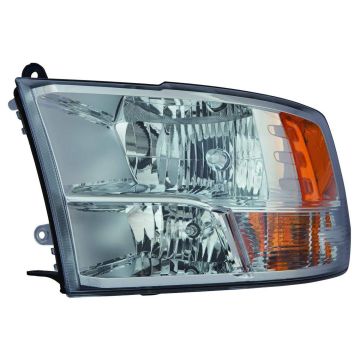 Headlight Assembly Composite Left Halogen w/o Daytime Running Lamps Chrome CAPA for Ram 1500 2500 3500 1500 Classic