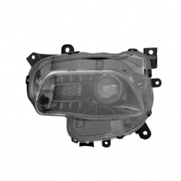 Headlight Assembly Composite Left Halogen Black Trim for Jeep Cherokee 2014-2017
