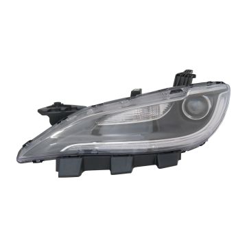 Headlight Assembly Composite Left Halogen w/o LED DRL Chrome Trim CAPA for Chrysler 200 2016-2017