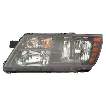 Headlight Assembly Composite Left Halogen Quad Lamps w/Black Trim CAPA for Dodge Journey 2014-2020