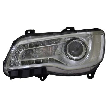 Headlight Assembly Composite Left Halogen Chrome Bezel for Chrysler 300 2015-2017