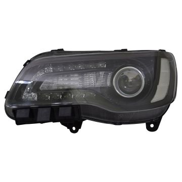 Headlight Assembly Composite Left Halogen Black Bezel for Chrysler 300 2015-2017