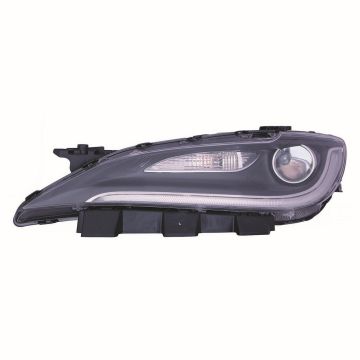 Headlight Assembly Composite Left Halogen w/LED DRL Black Trim CAPA for Chrysler 200 2016-2017