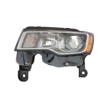 Headlight Assembly Composite Left Standard Type Chrome for Jeep Grand Cherokee Grand Cherokee WK