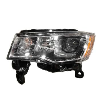 Headlight Assembly Composite Left Standard Type Chrome CAPA for Jeep Grand Cherokee Grand Cherokee WK