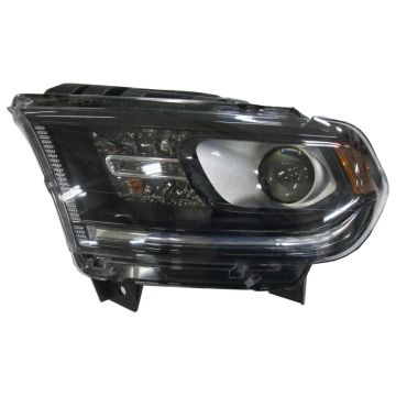 Headlight Assembly Composite Left Halogen w/o DRL Black Trim CAPA for Dodge Durango 2016-2020