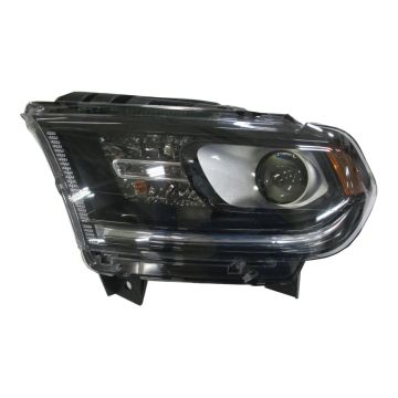 Headlight Assembly Composite Left Halogen w/o DRL Chrome Trim CAPA for Dodge Durango 2016-2020