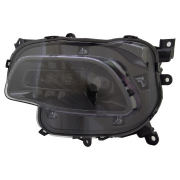Headlight Assembly Composite Left Black Trim CAPA for Jeep Cherokee 2016-2018