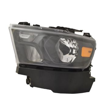 Headlight Assembly Composite Left Halogen Black Trim for Ram 1500 2019-2024