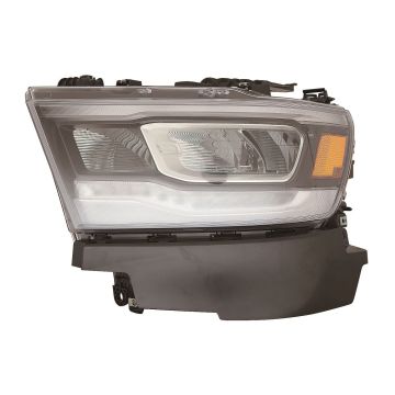 Headlight Assembly Composite Left LED Standard Chrome Trim CAPA for Ram 1500 2019-2024