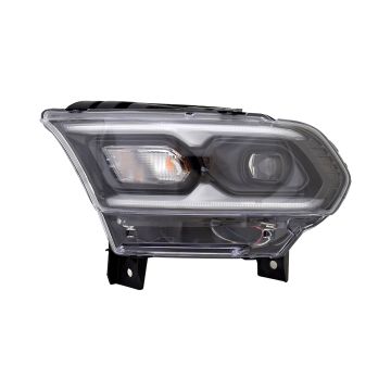 Headlight Assembly Composite Left Standard Type Black for Dodge Durango 2021-2024