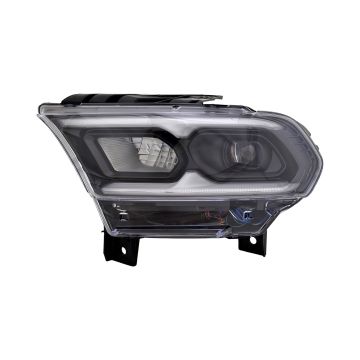 Headlight Assembly Composite Left LED Type w/o Auto Leveling Black for Dodge Durango 2021-2024