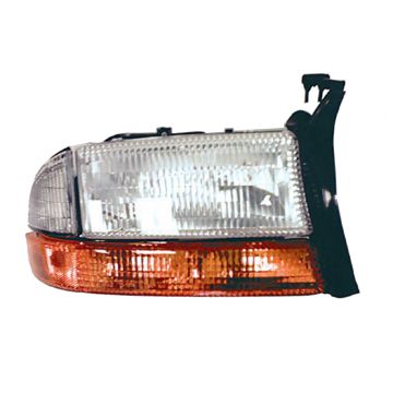 Headlight Assembly Composite Right From 8/18/97 Includes Park/Signal/Marker Lamps for Dodge Dakota Durango