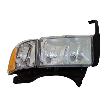 Headlight Assembly Composite Right Early Design w/Sport Package Includes Park/Signal/Marker Lamps for Dodge Ram 2500 Ram 1500 Ram 3500