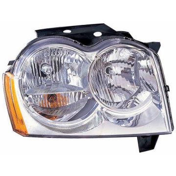 Headlight Assembly Composite Right w/o Bulbs or Sockets CAPA for Jeep Grand Cherokee 2005-2007