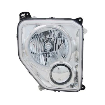 Headlight Assembly Composite Right w/o Fog Lamps Oval Bulb Shield for Jeep Liberty 2008-2012